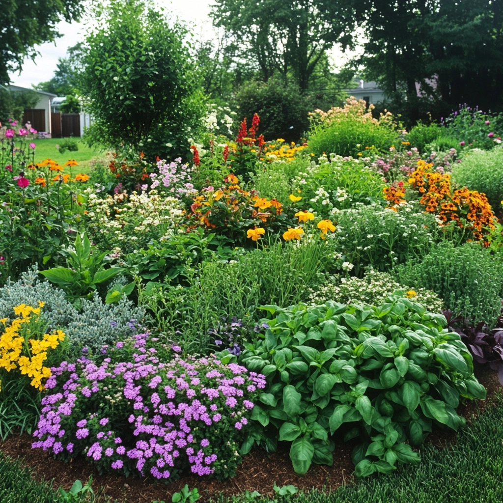 18 Herb Patch within a Flower Bed