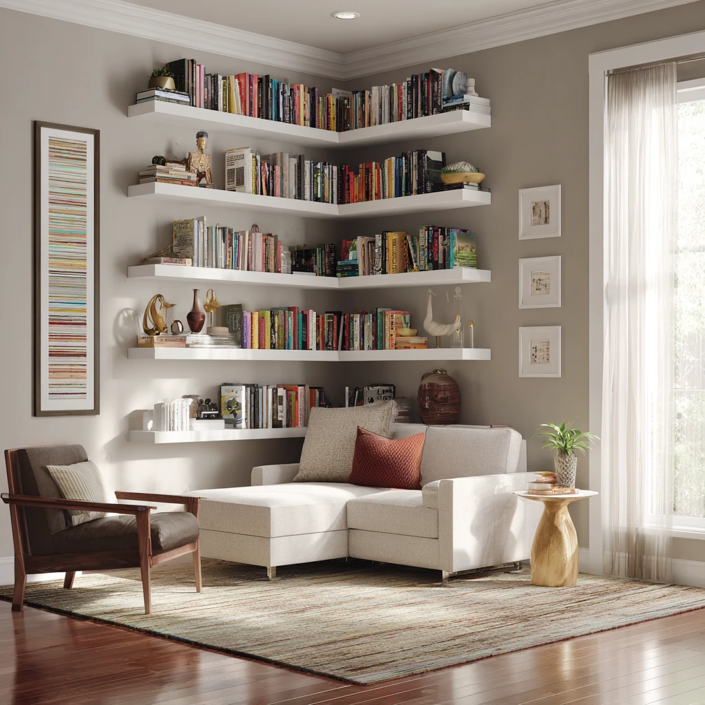 1 Floating Corner Shelves