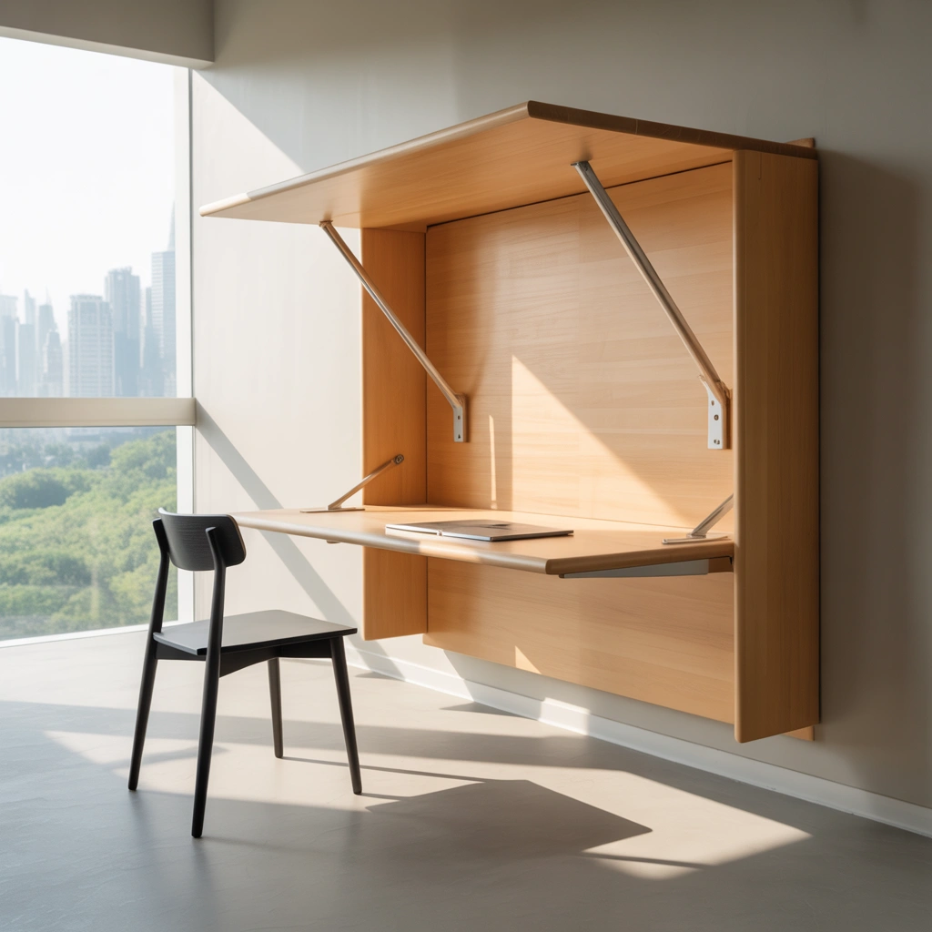 15 Utilize Wall Mounted Desks