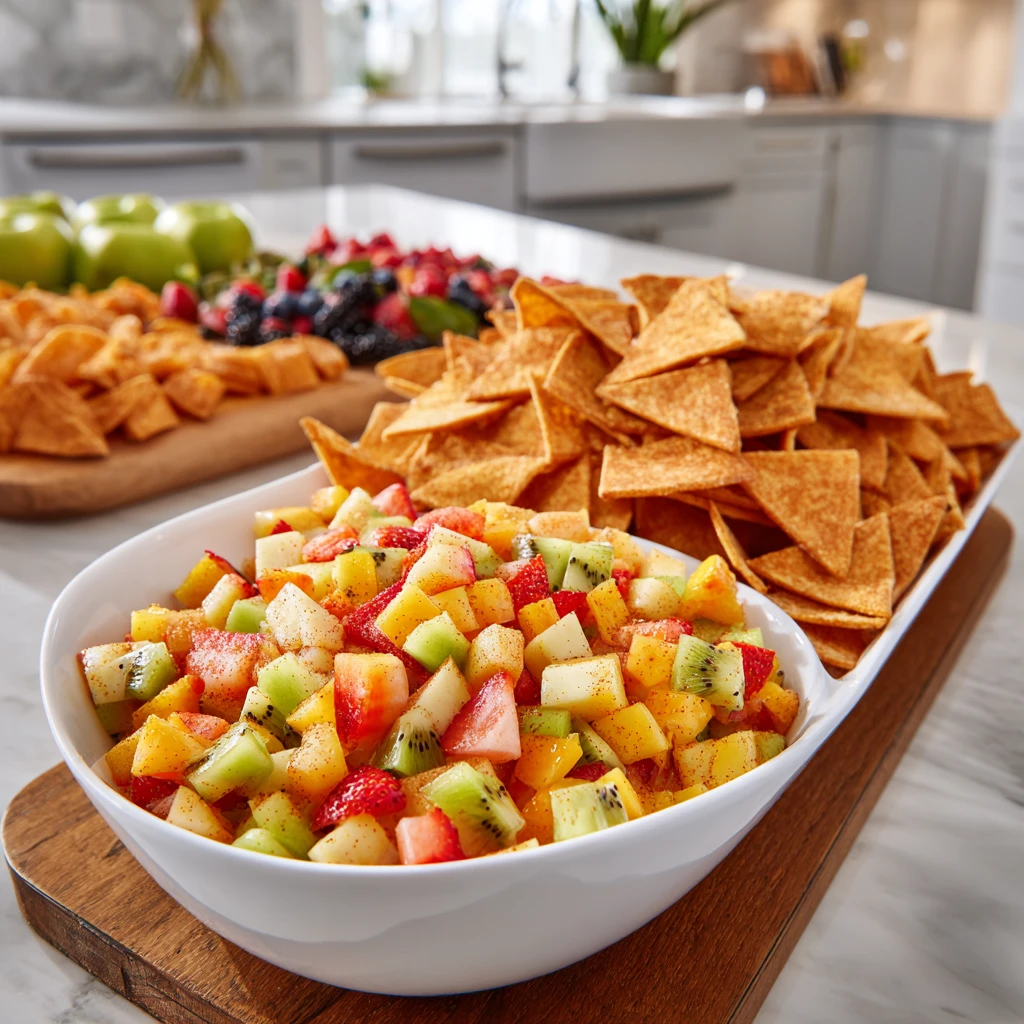 7 Fruit Salsa with Cinnamon Chips