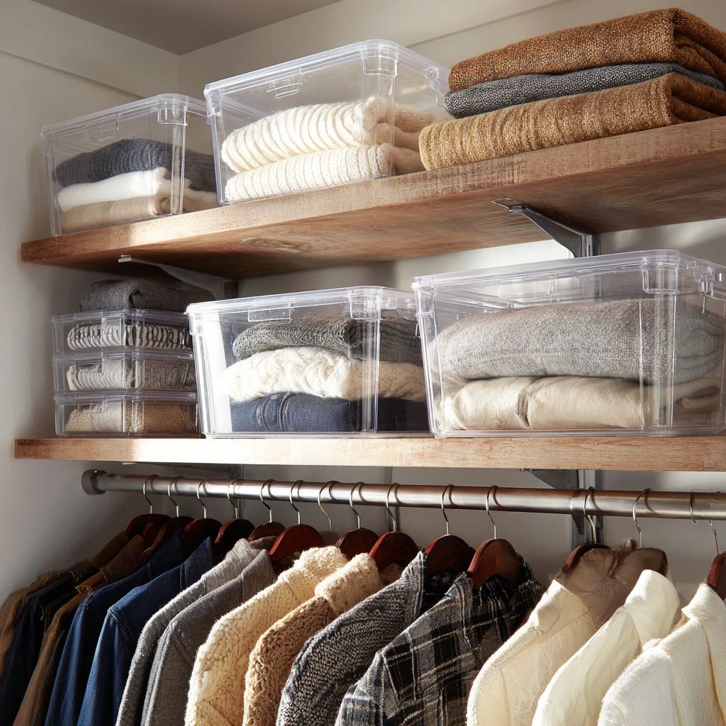 8 Clear Storage Bins