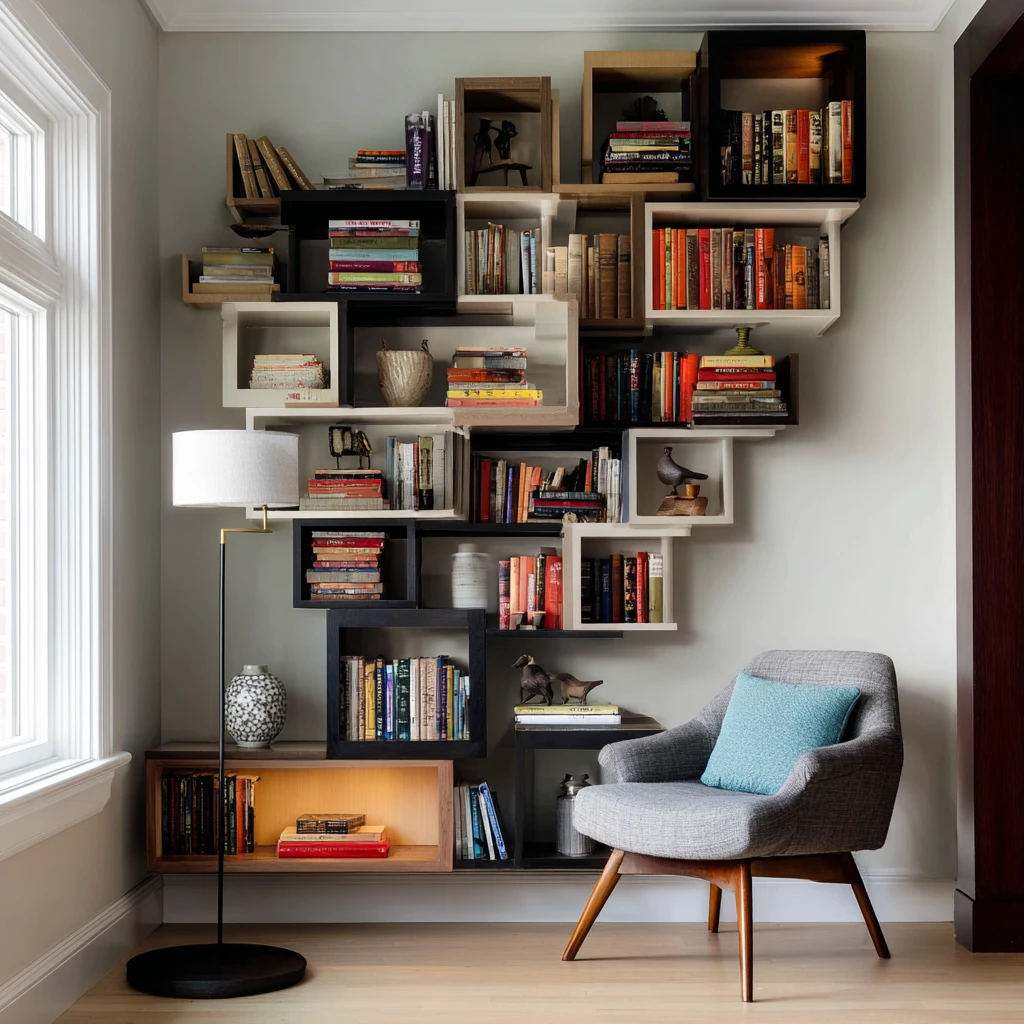 Creative Corner Bookshelf Ideas