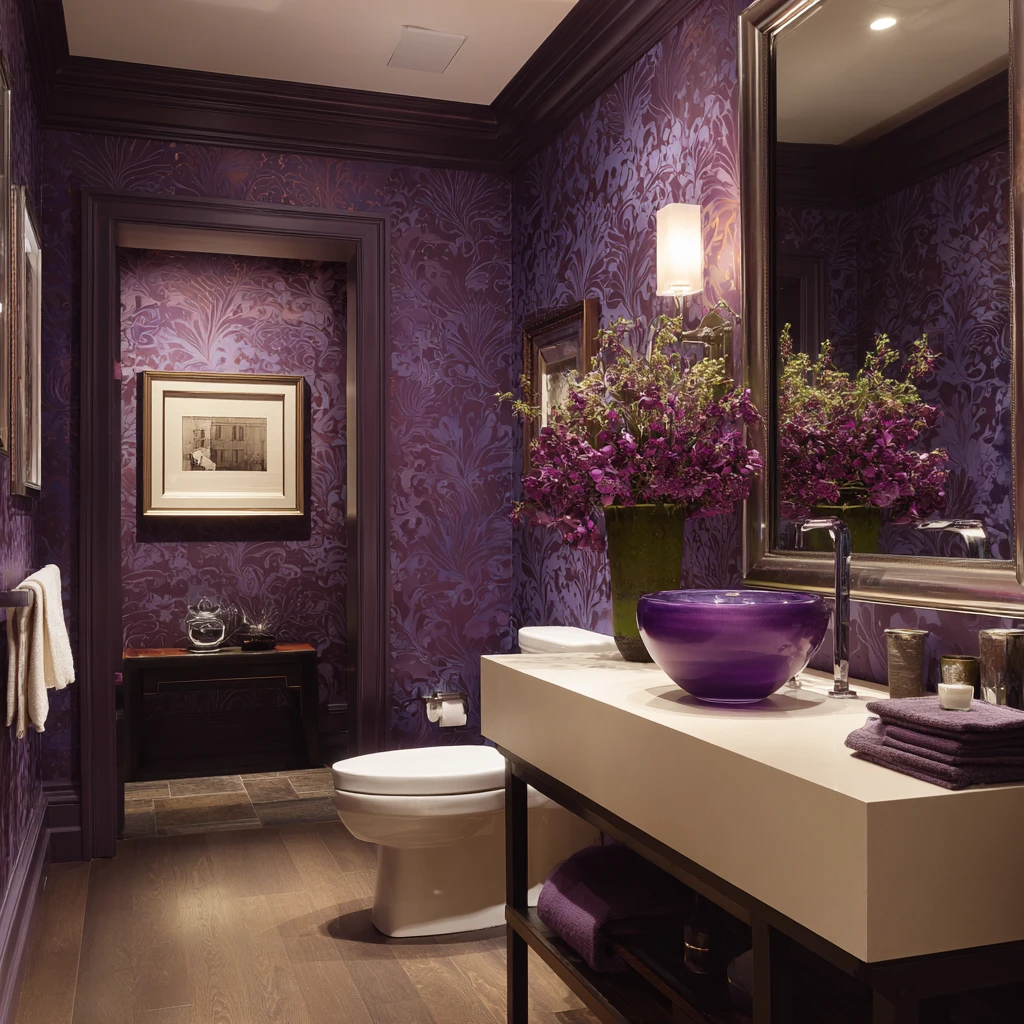 14 Purple Powder Room