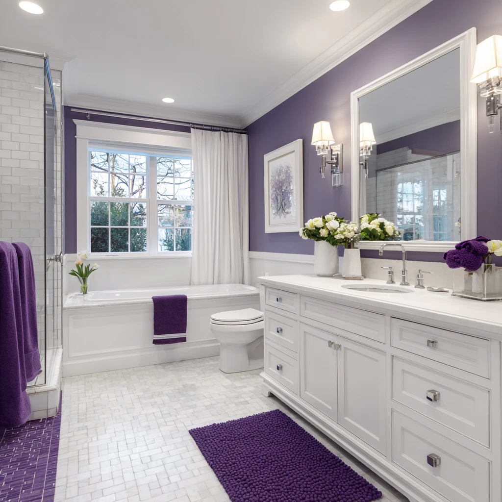 15 Purple and White