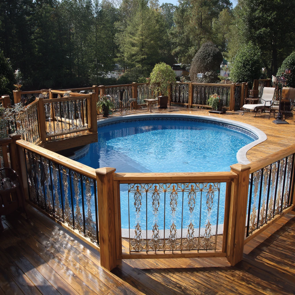 21 Deck with Decorative Railings