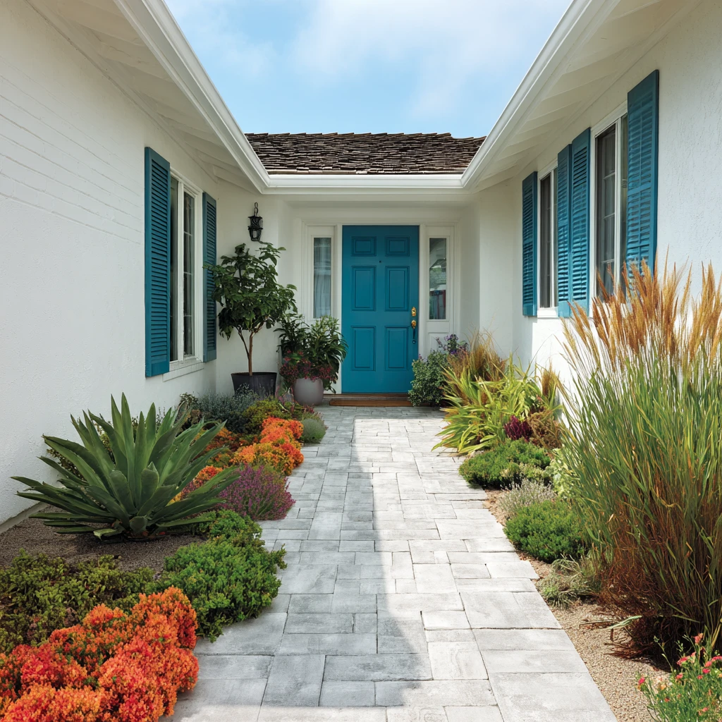 21 Painted Paver Walkway