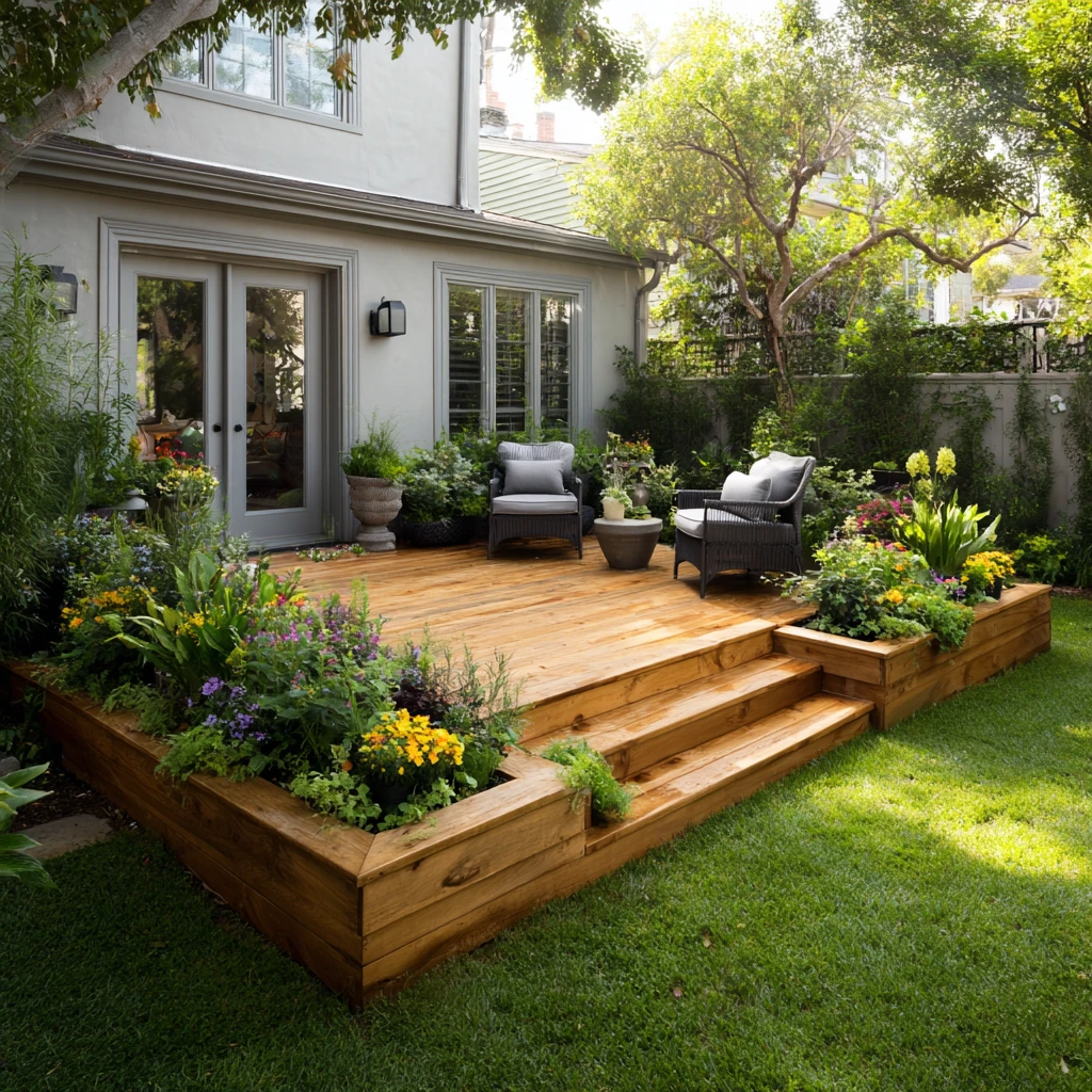 4 Built in Planters