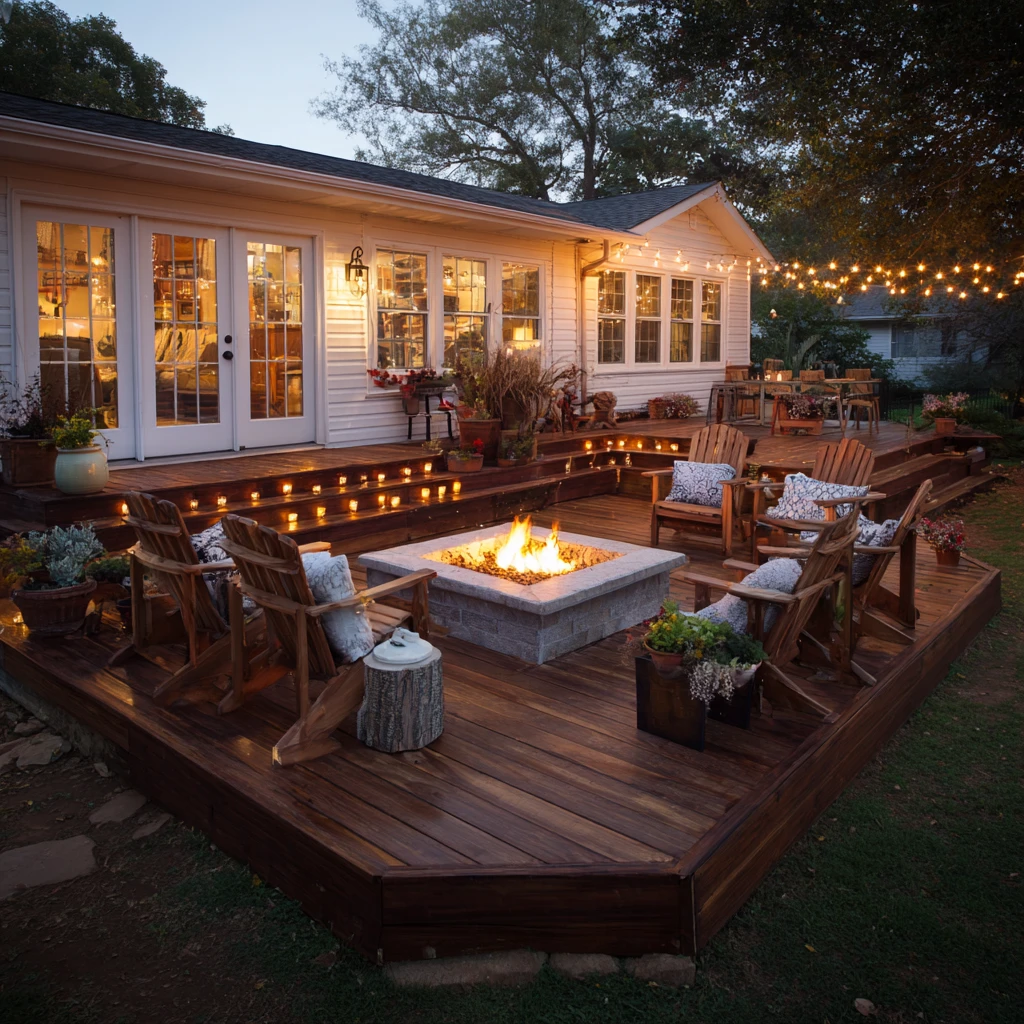 5 The Fire Pit Feature Deck