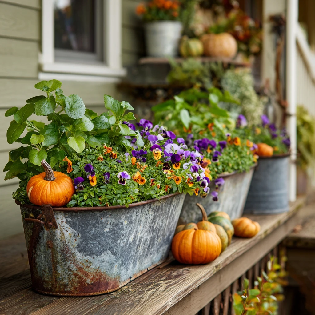 8 Old Metal Washtubs