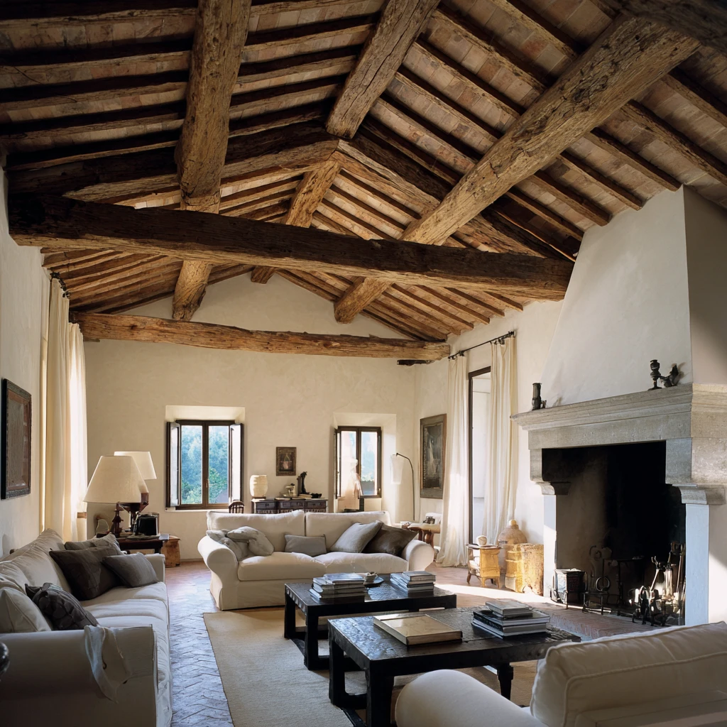 2 Exposed Wooden Beams
