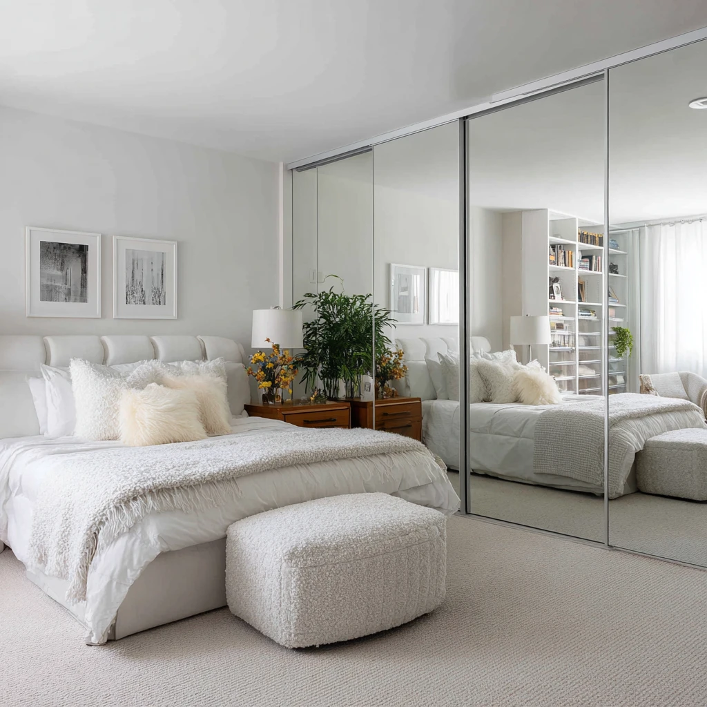 3 Mirrored Closet Doors