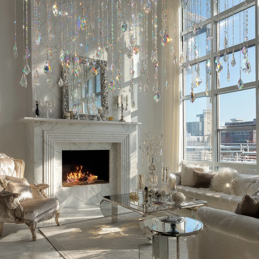 9 String Crystal Chandelier