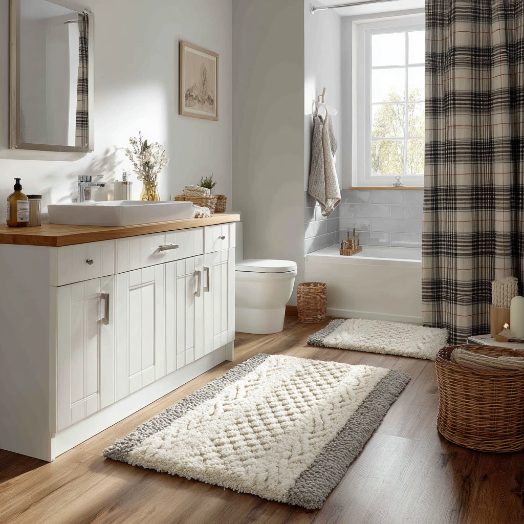 9 Wool Texture Bath Rugs