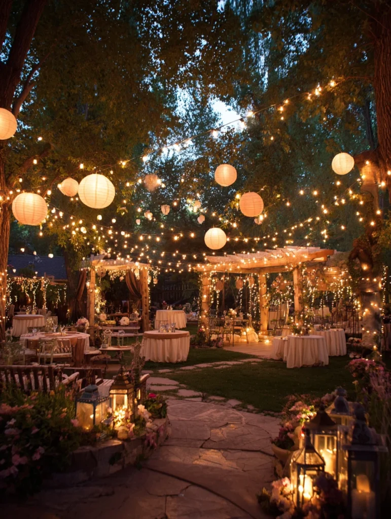 Gorgeous Garden Party Ideas: String Lights and Lanterns for Instant Ambiance