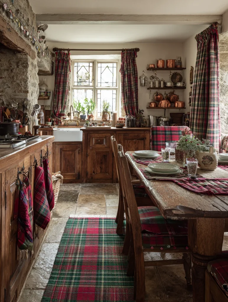 Aesthetic Scottish Kitchen Ideas: Tartan Textiles for Instant Scottish Charm