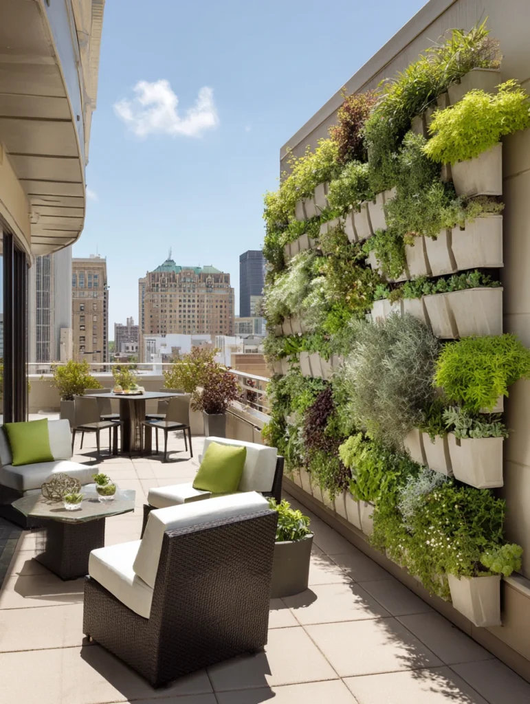 Stunning Rooftop Garden Ideas for Urban Living: Vertical Wall Garden Systems