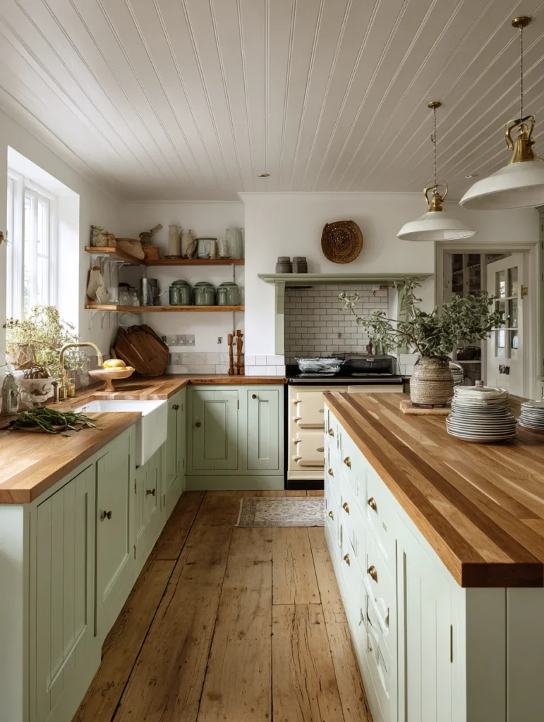 Aesthetic Irish Kitchen Ideas: Butcher Block Countertops