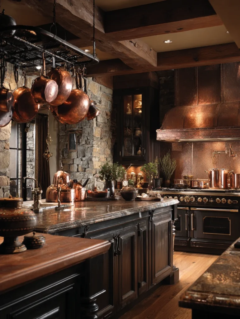 Aesthetic Scottish Kitchen Ideas: Copper Accents Throughout