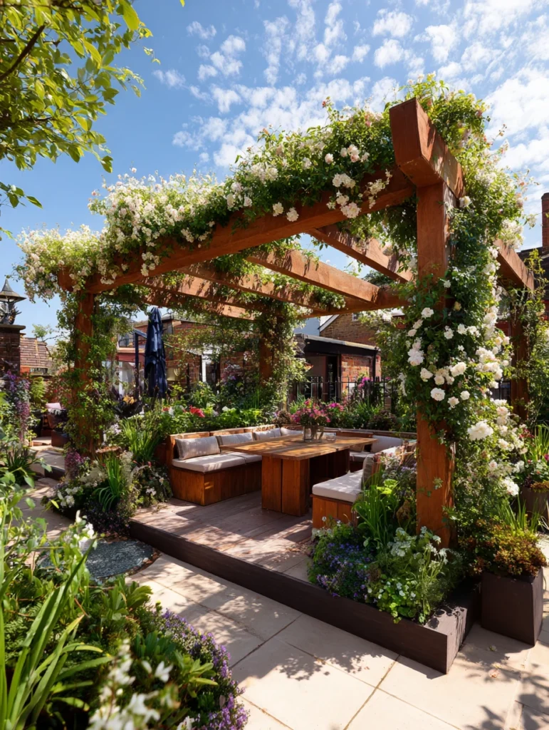 Stunning Terrace Garden Ideas: Pergola Paradise