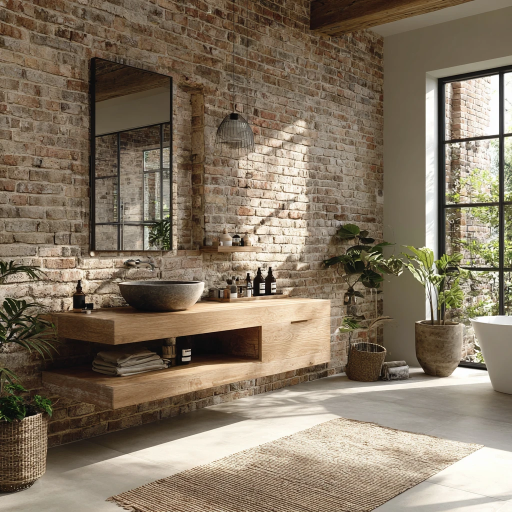 12 Whitewashed Brick Wall