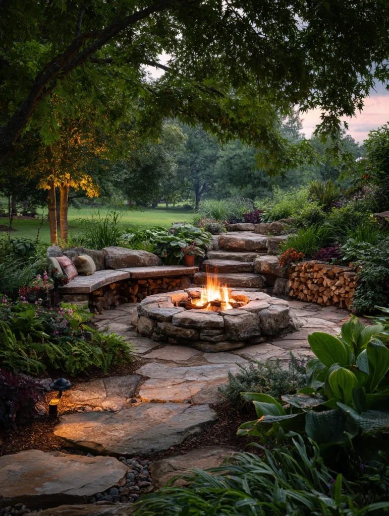 Secret Garden Ideas: Build a Stone Fire Pit Area