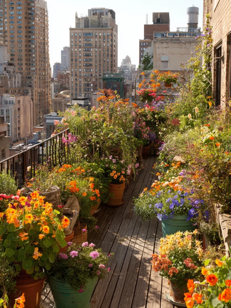 Stunning Rooftop Garden Ideas: Edible Flower Garden