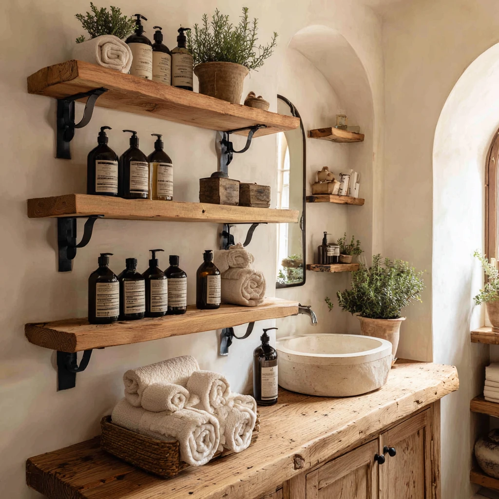 13 Open Wooden Shelving