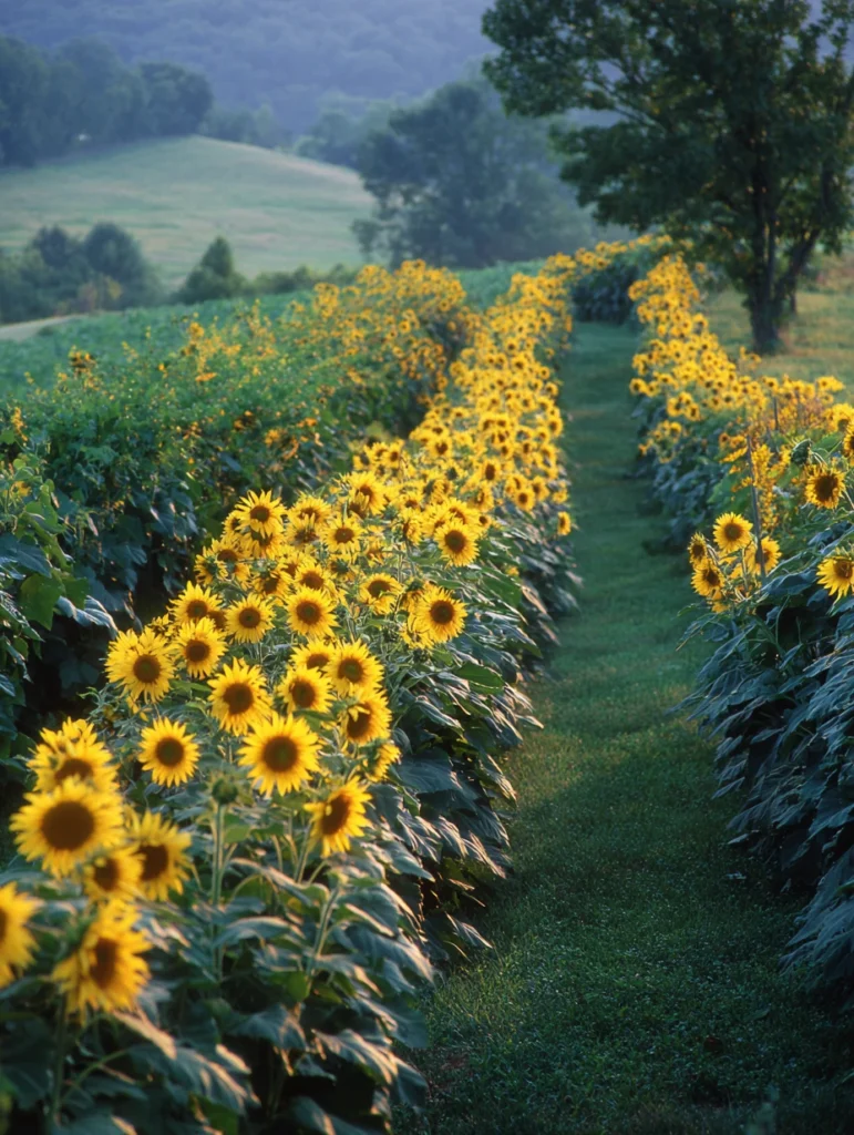 Beautiful Sunflower Garden Ideas: Install a Sunflower Windbreak