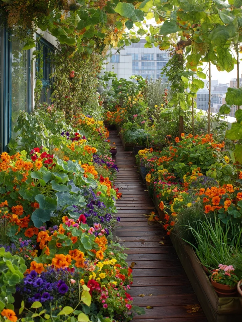 Stunning Terrace Garden Ideas: Edible Flower Garden