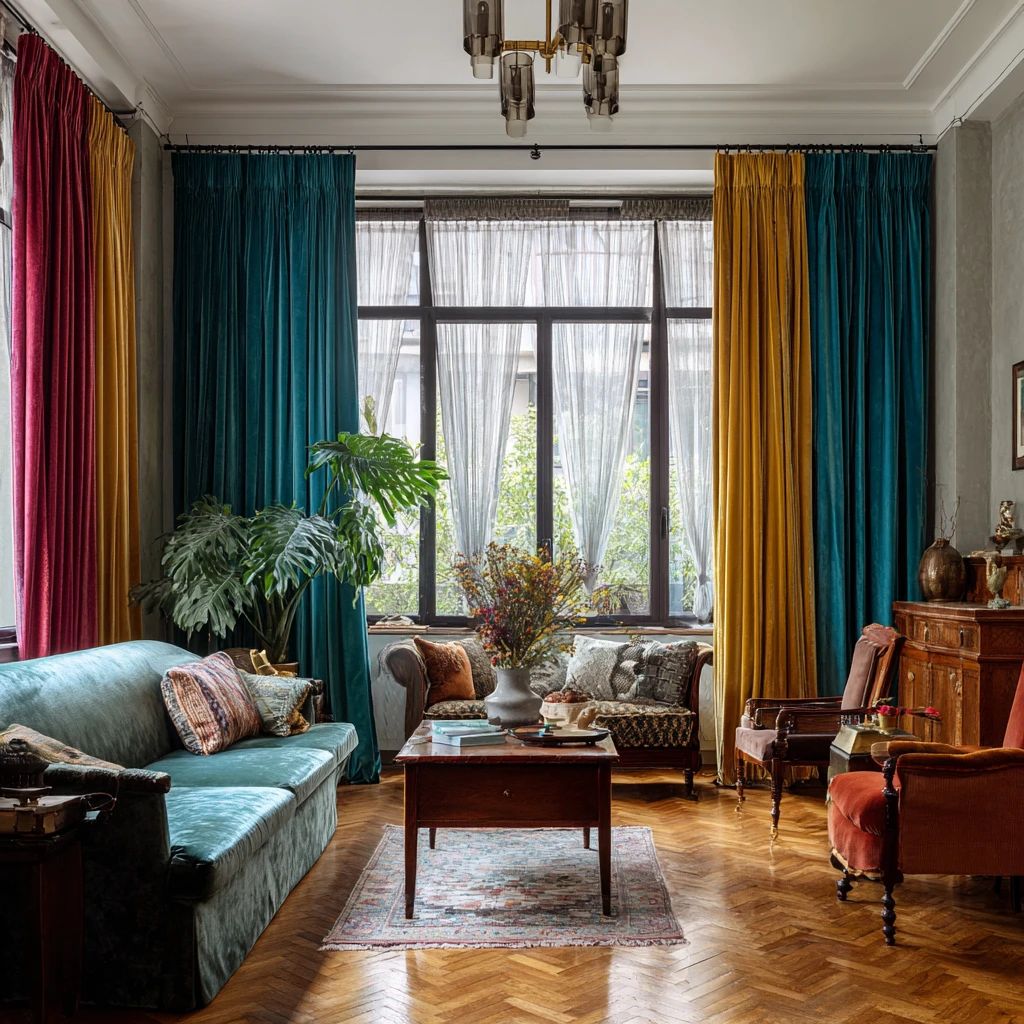 15 Hang Vintage Style Curtains