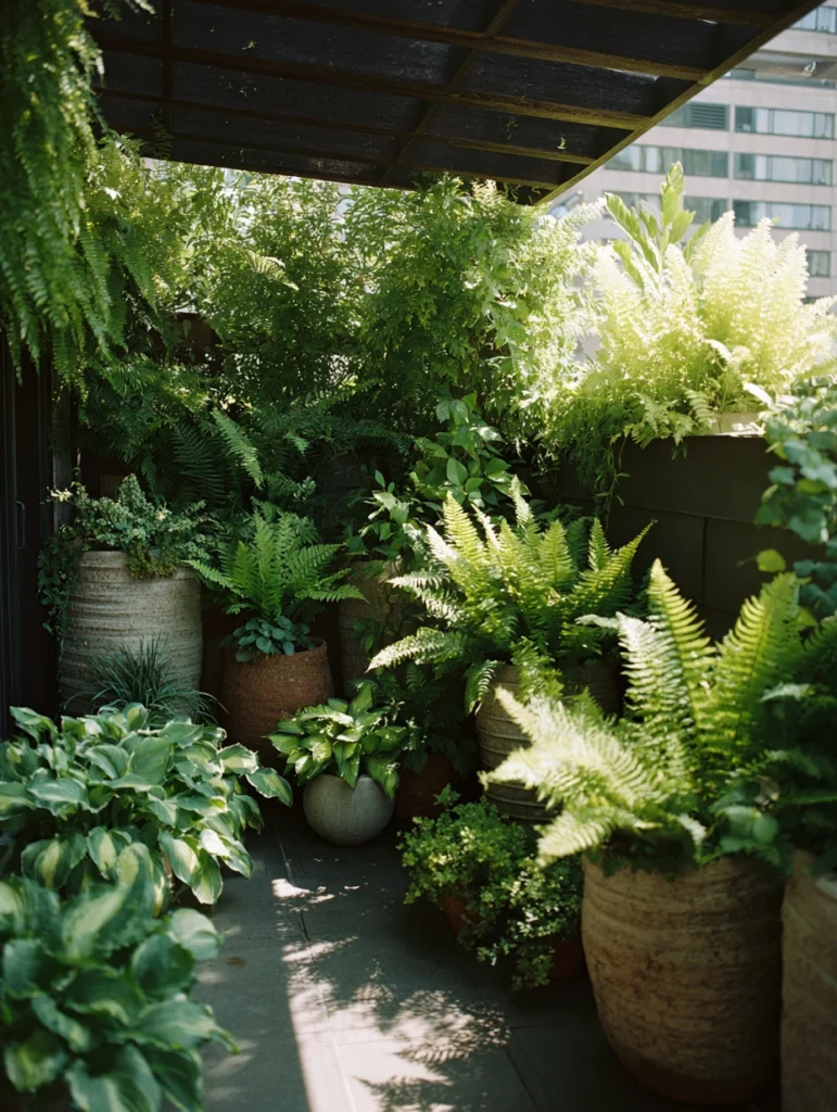 Stunning Rooftop Garden Ideas: Shade Garden with Hardy Ferns