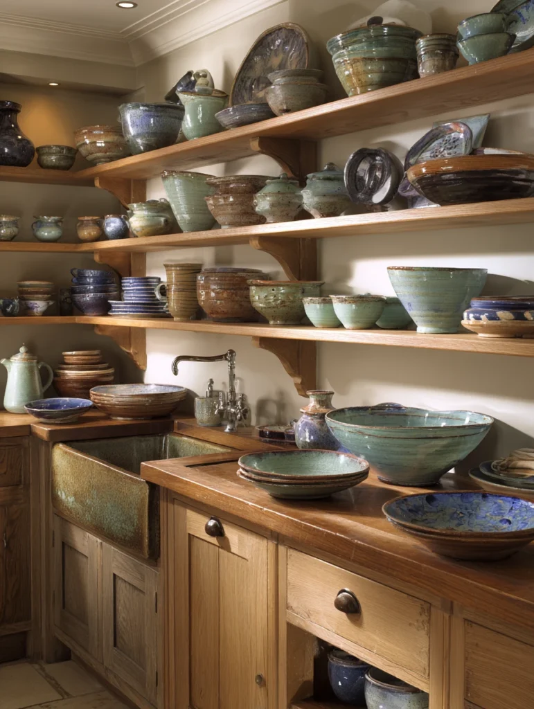 Aesthetic Scottish Kitchen Ideas: Traditional Scottish Pottery Display