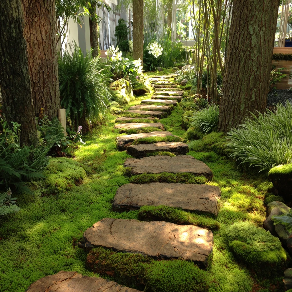 16 Cork or Wood Slab Pathway