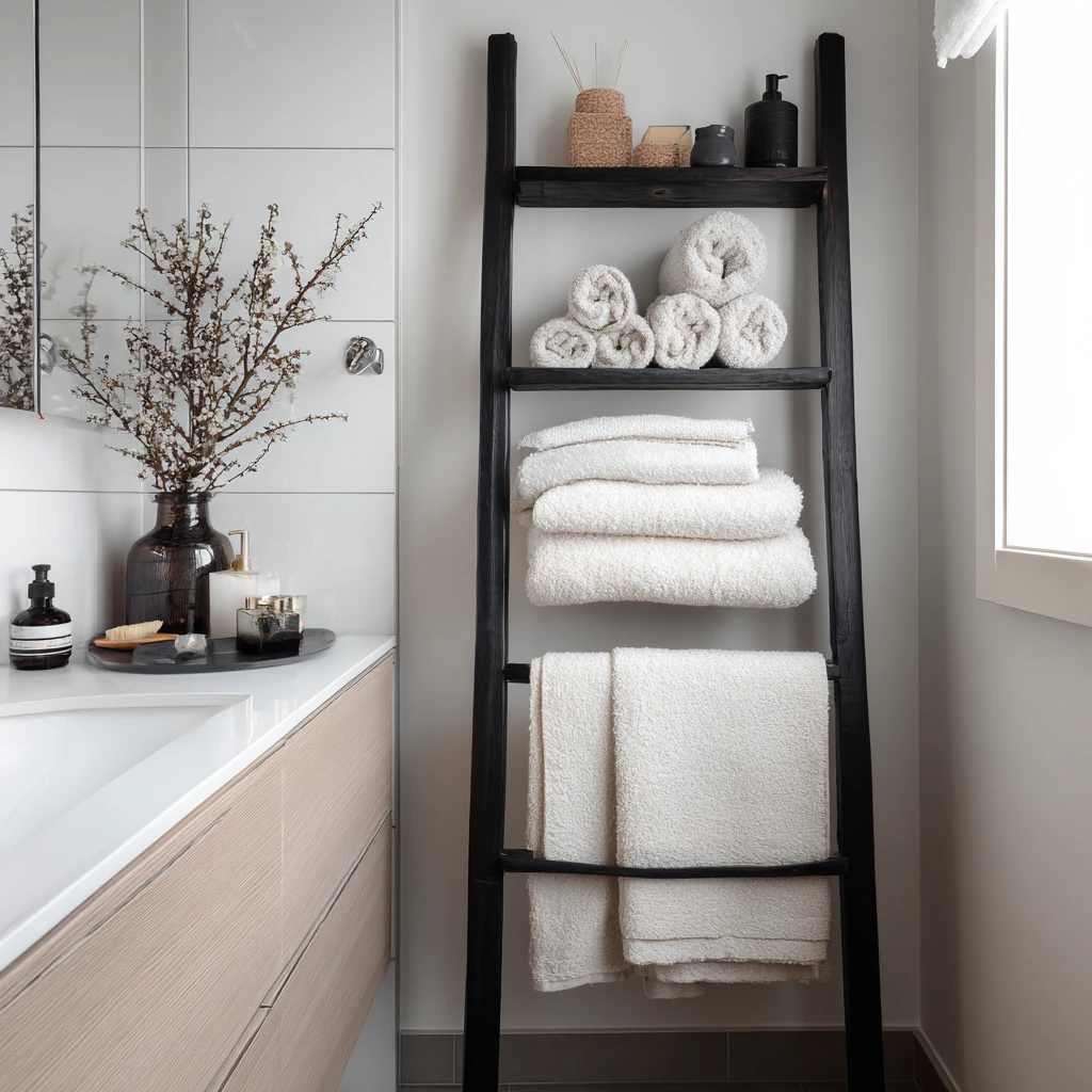 16 Use Ladder Towel Racks