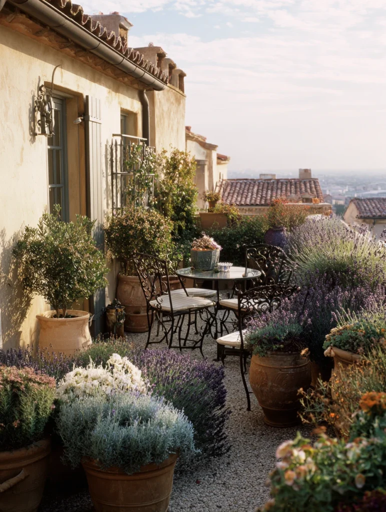 Stunning Rooftop Garden Ideas: Mediterranean-Inspired Garden