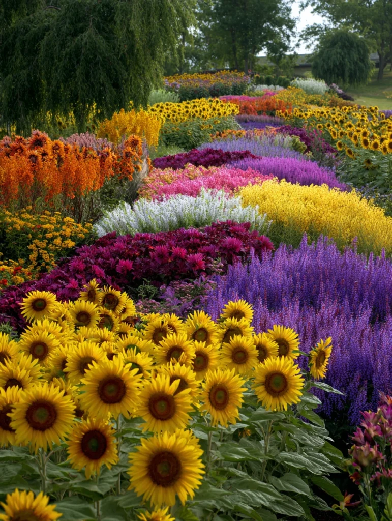 Beautiful Sunflower Garden Ideas: Design a Rainbow Garden Theme