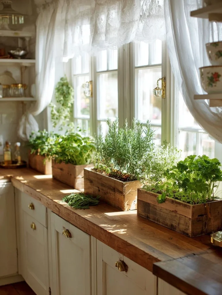 Aesthetic Irish Kitchen Ideas: Herb Garden Window Box