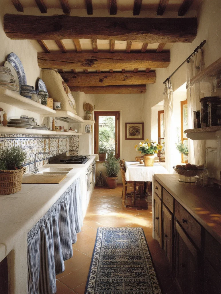 Aesthetic Italian Kitchen Ideas: Textile Layers for Softness
