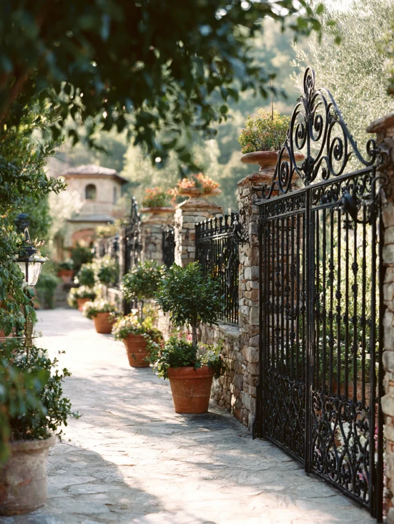 Italian Garden Ideas: Wrought Iron Accents