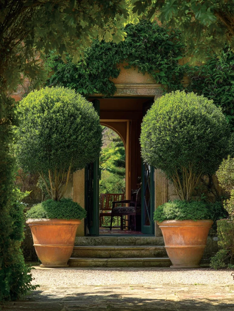 Italian Garden Ideas: Potted Bay Trees