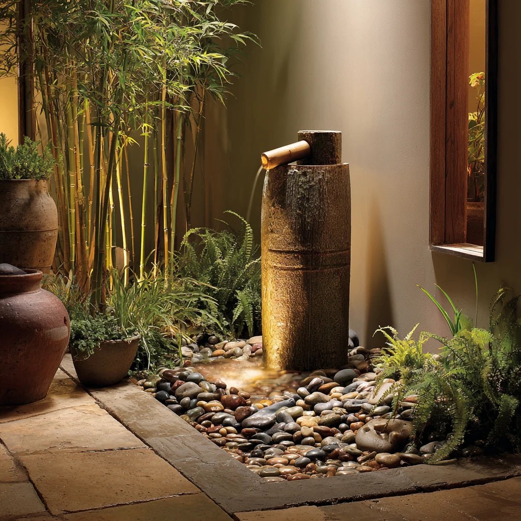 2 Bamboo Water Feature