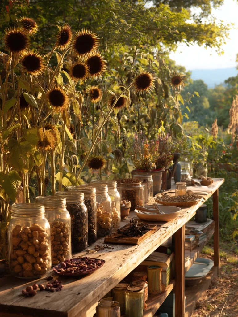 Beautiful Sunflower Garden Ideas: Build a Seed Saving Station