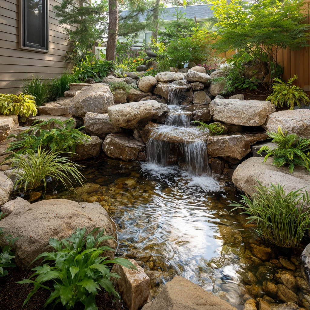 3 Corner Waterfall Feature