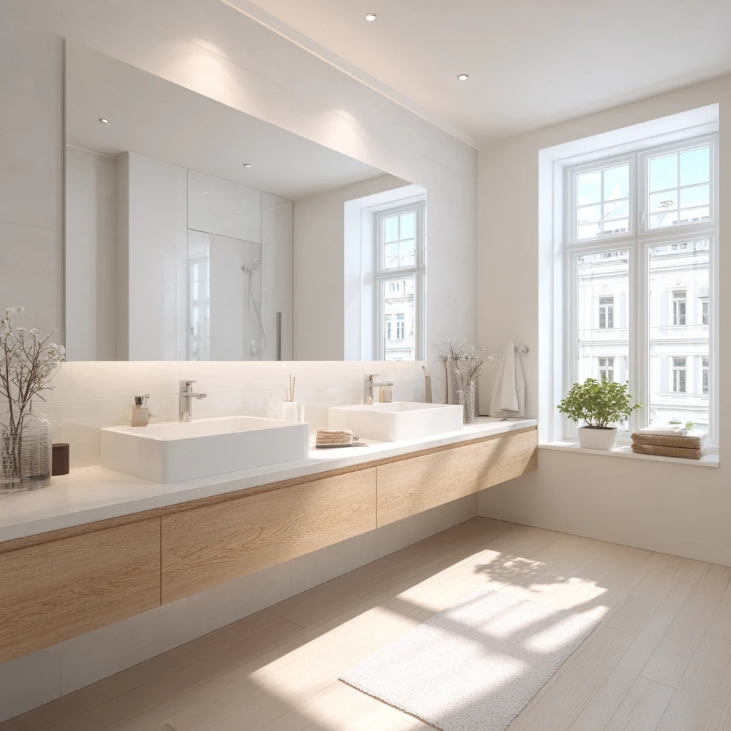 3 Install Large Frameless Mirrors