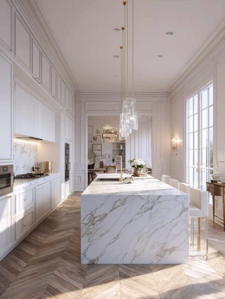 Aesthetic Italian Kitchen Ideas: Marble Countertops for Timeless Elegance