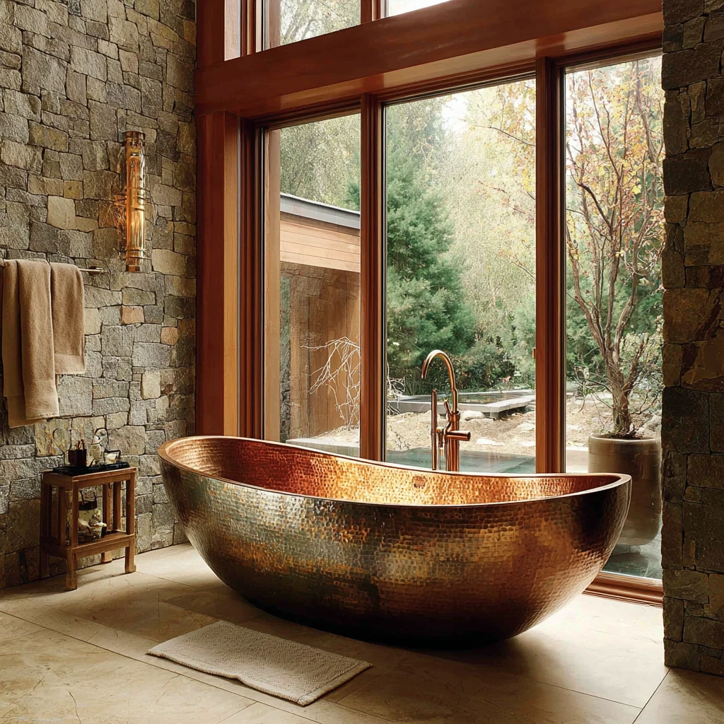 4 Freestanding Copper Bathtub