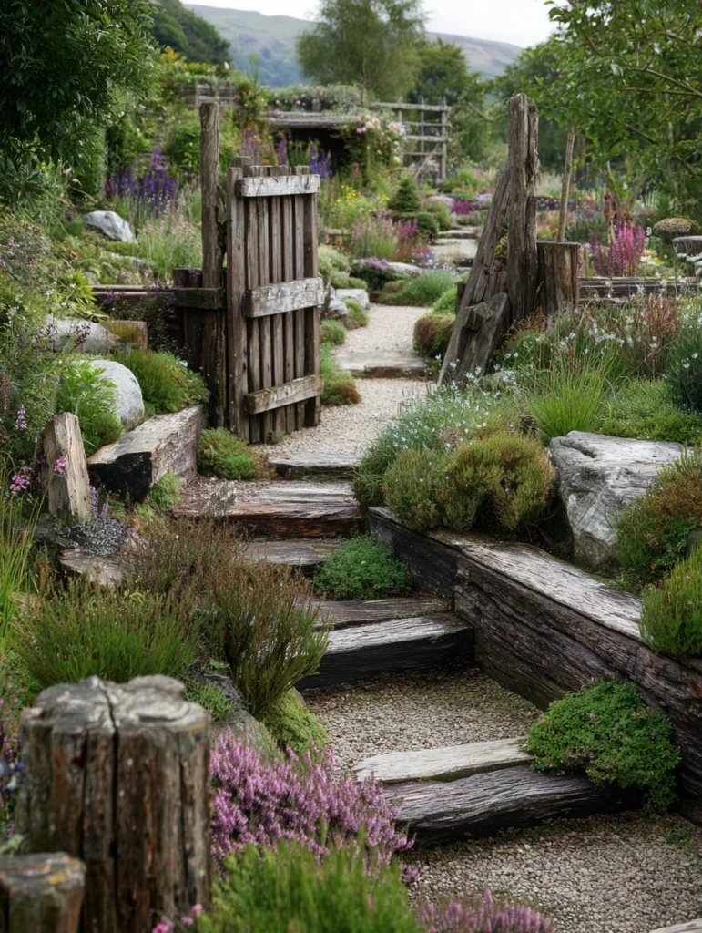 Scottish Garden Ideas: Add Weathered Wooden Features