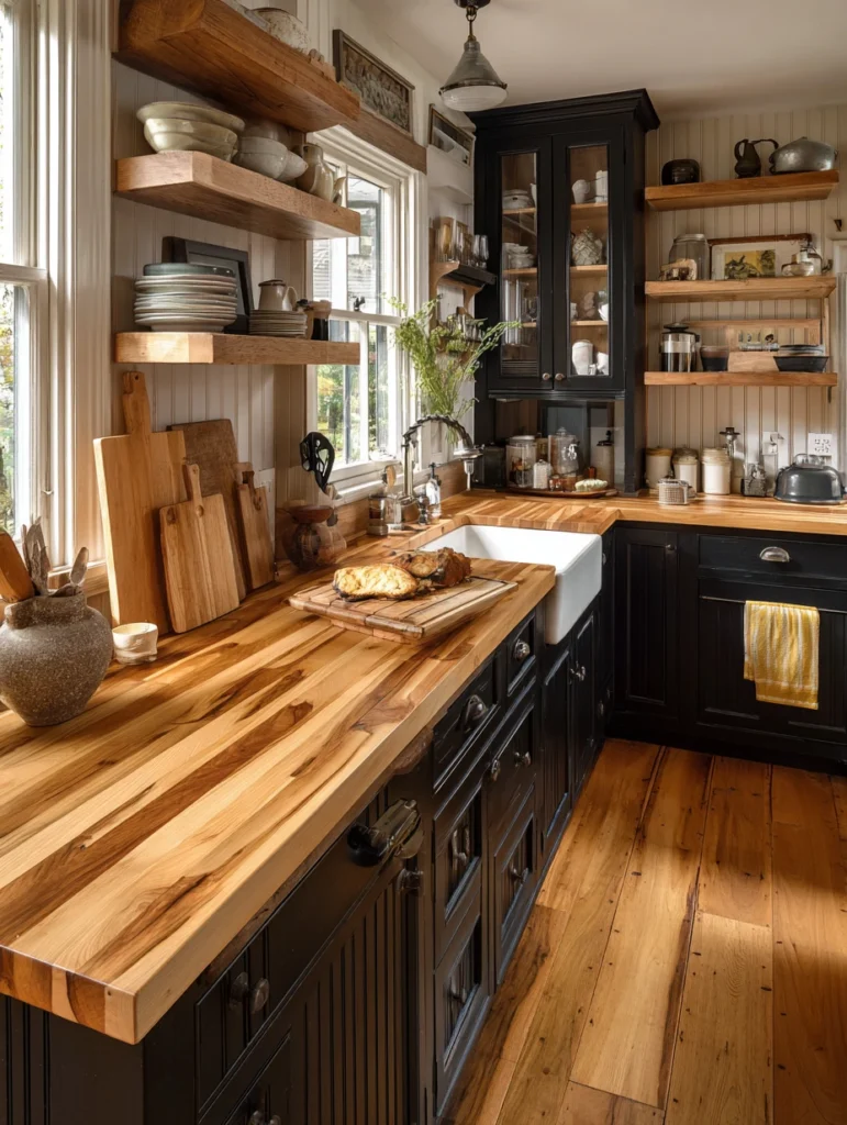 Aesthetic Scottish Kitchen Ideas: Butcher Block Countertops for Warmth