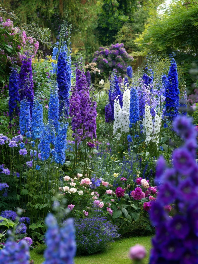 How To Create an English Cottage Garden for Your Flowers: Add Delphiniums for That Signature Cottage Look