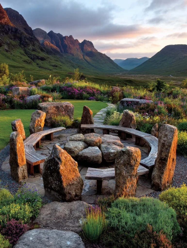 Scottish Garden Ideas: Design a Stone Circle Sitting Area
